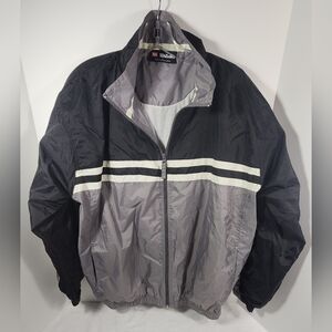 Wilson Men's Full Zip Track  Jacket Size Large Black Gray White
